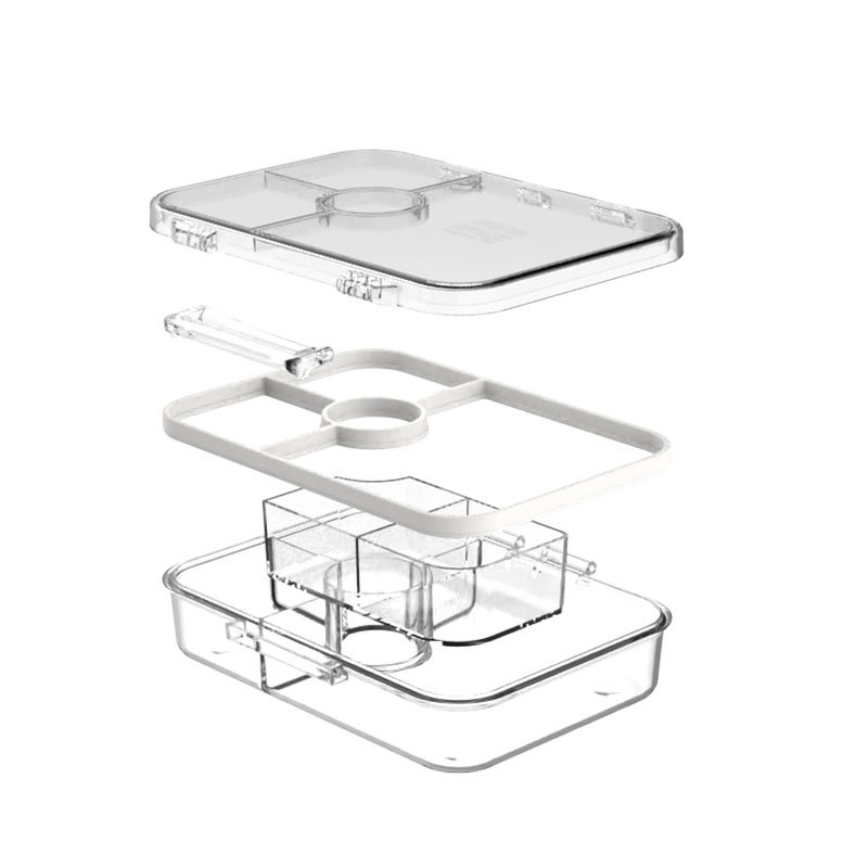 Clear Bento Plastic Lunch Box F8 - Image 2