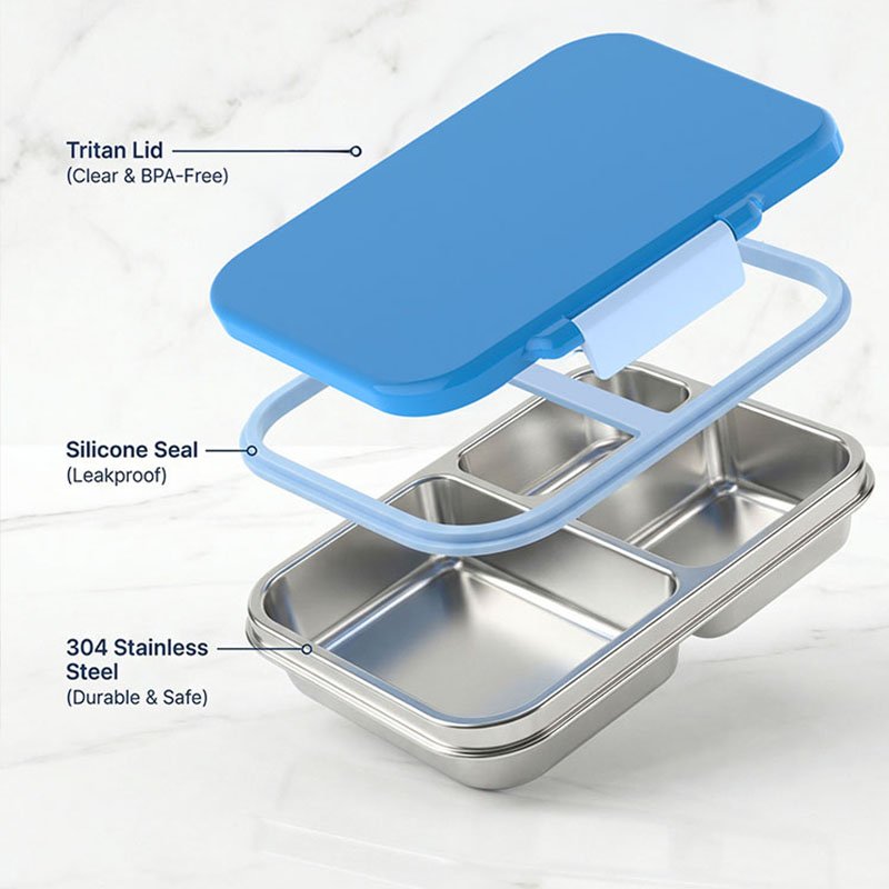 Stainless Steel Lunch Box F89 - Image 2